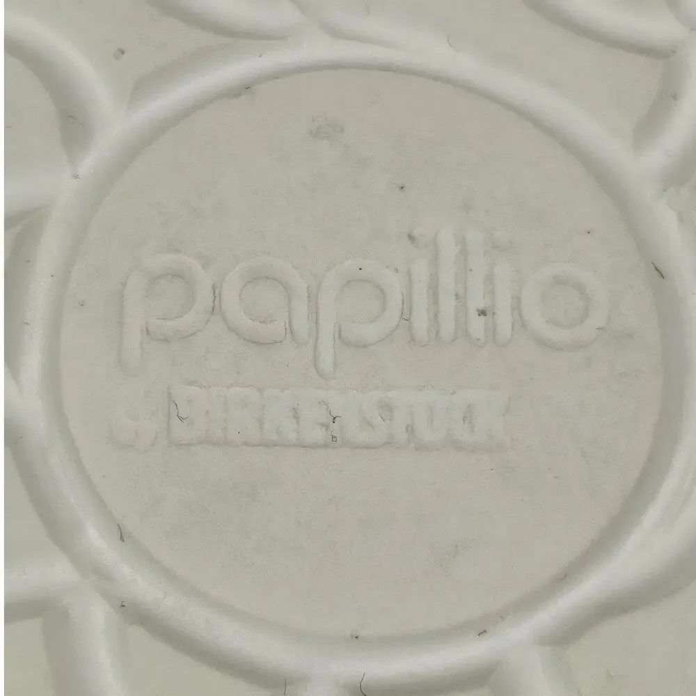 PAPILLIO BY BIRKENSTOCK UNISEX VEGAN WHITE BUCKLE SANDALS – SIZE 41 / L10 M8